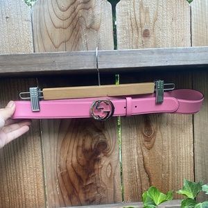 Pink Gucci belt